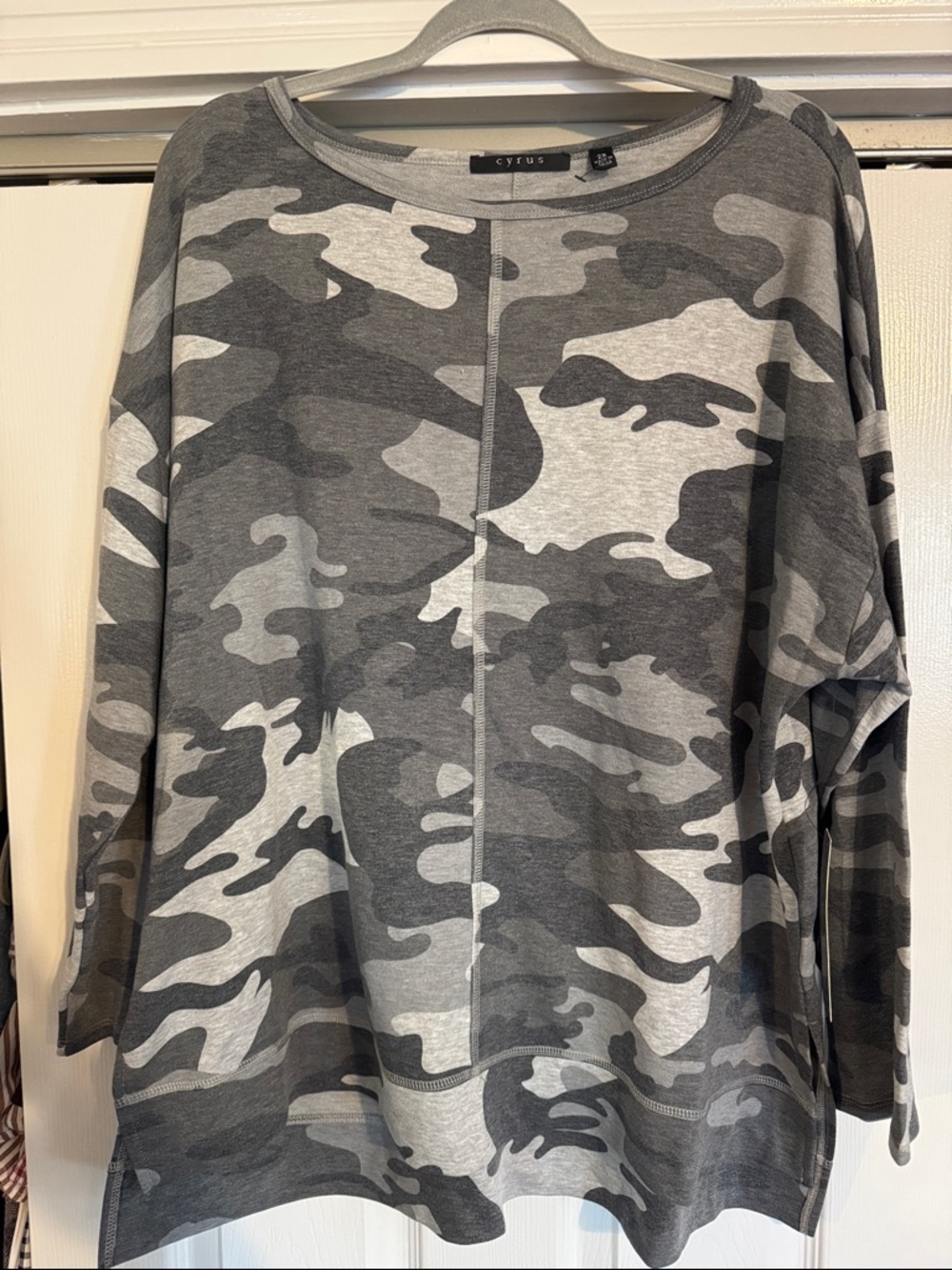 Cyrus Gray Camo Long-Sleeve Pullover 2x new with tag